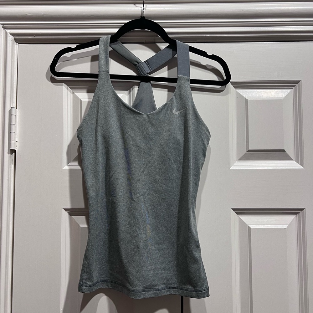 Nike Dri Fit Top Gray Size Small